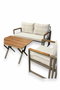 Hanah Home Fatsa Conjunto de Jardín Beige 2+1+1